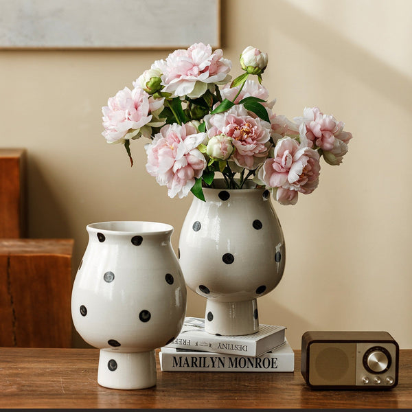 Ceramic Bud Vases, Small Flower Vases on Table, Handmade Water Holding Flower Vase, Modern Porcelain Flower Vases-ArtWorkCrafts.com