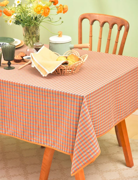 Rectangle Table Covers for Dining Room Table, Square Tablecloth for Coffee Table, Cotton Chequer Rectangular Tablecloth for Kitchen, Table Cloth-ArtWorkCrafts.com