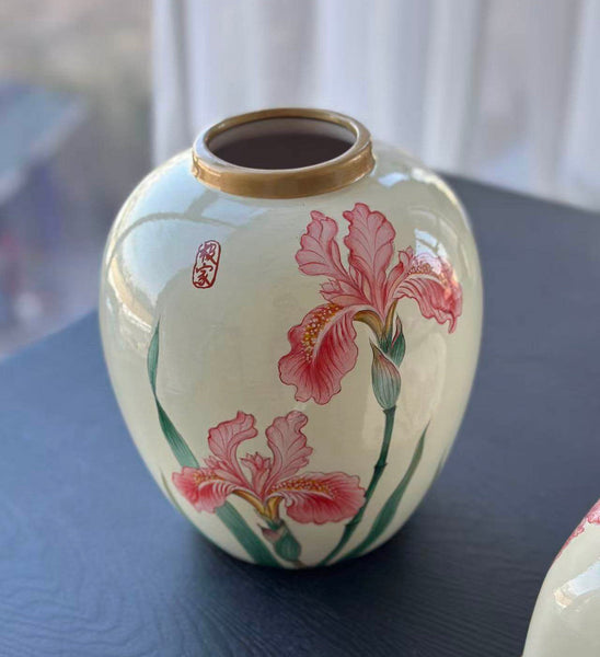 Centerpiece Ceramic Bouquet Vases, Handmade Modern Flower Vase, Large Flower Vases on Dining Table, Porcelain Flower Vases-ArtWorkCrafts.com