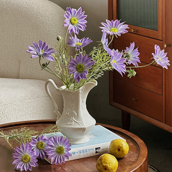 Small Flower Vases on Table, Rustic Porcelain Flower Vases, Ceramic Bud Vases, Handmade Water Holding Flower Vases-ArtWorkCrafts.com