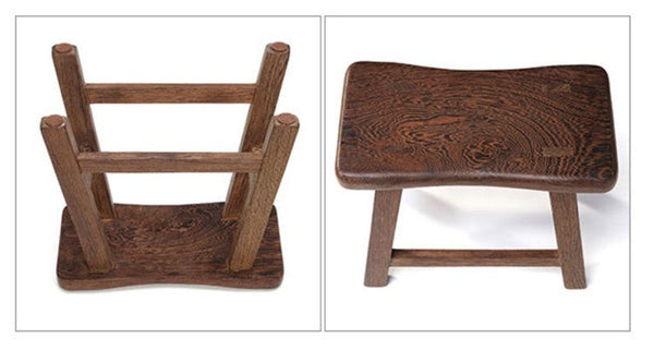 Wenge Wood Stool, Children's Wooden Stool, Shoe-changing Stool, Solid Wood low Stool, Sofa Stool, Dining Table Stool-ArtWorkCrafts.com