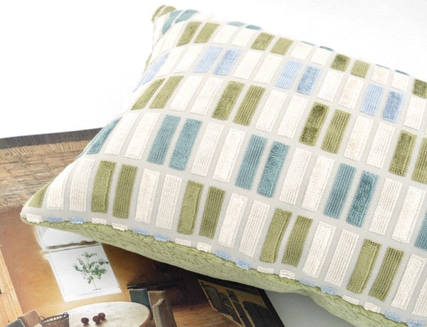Modern Throw Pillows, Green Modern Sofa Pillows, Large Square Pillows, Decorative Pillows for Couch, Decorative Throw Pillows for Living Room Couch-ArtWorkCrafts.com