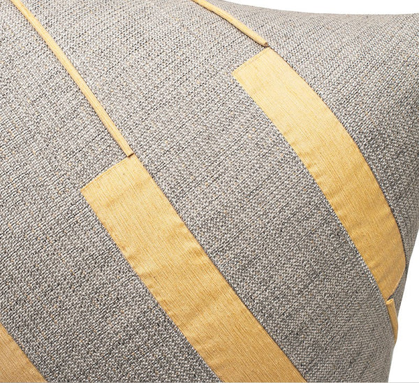 Grey Throw Pillow for Couch, Simple Modern Sofa Pillows, Grey Yellow Decorative Pillows, Modern Throw Pillows for Couch-ArtWorkCrafts.com