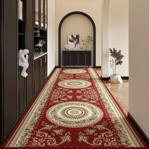 Bedside Runner Rugs, Non Slip Entrance Runner Rugs, Traditional Red Persian Long Narrow Runner Rugs, Extra Long Hallway Runners, Washable Entryway Runner Rug Ideas