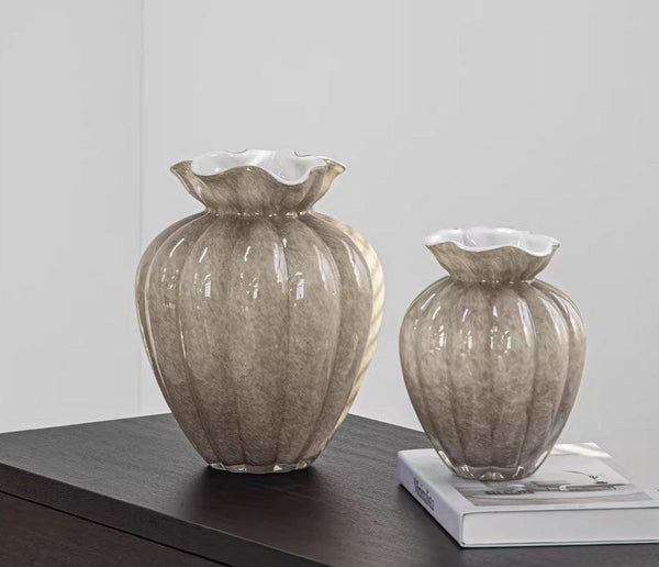 Handmade Liuli Vases, Color Glaze Vase, Contemporary Vases for Modern Home Decor, Glass Bud Vases, Centerpiece Vases on Table-ArtWorkCrafts.com