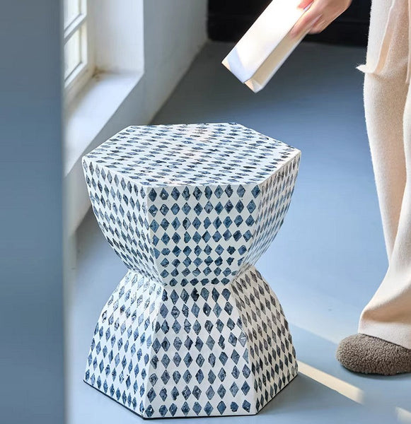 Small End Table, Modern Side Table, Bedside Small Side Table, Contemporary Bedside Table, Shell Small Sofa Side Table, Portable Casual Side Table, Creative Coffee Table, Contemporary Side Table-ArtWorkCrafts.com