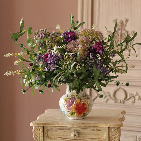 Beautiful Flower Arrangement Ideas for Interior Design, Large Bunch of Flowers for Bedroom, Faux Silk Floral Table Centerpiece, Artificial Floral for Living Room-ArtWorkCrafts.com