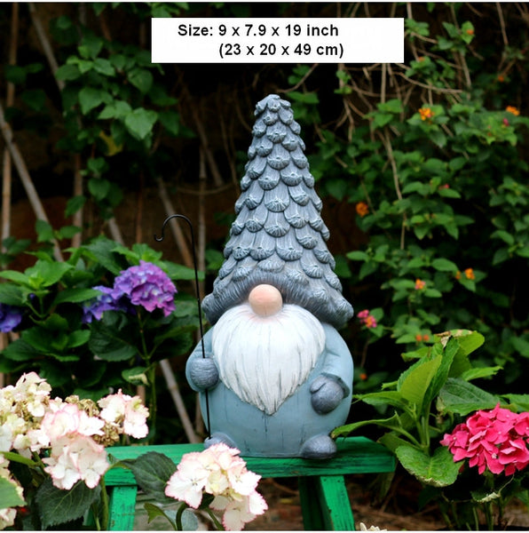 Garden Figure Sculpture Statues, Gnome Statue for Garden Ornaments, Garden Decoration Ideas, Villa Courtyard Decor, Outdoor Garden Decoration-ArtWorkCrafts.com