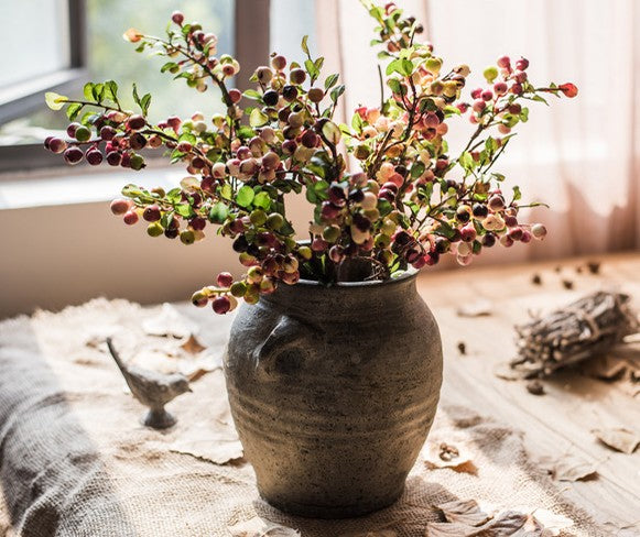 Cranberry Fruit Branch, Flower Arrangement Ideas for Living Room, Unique Artificial Flowers for Home Decoration, Spring Artificial Floral for Bedroom-ArtWorkCrafts.com