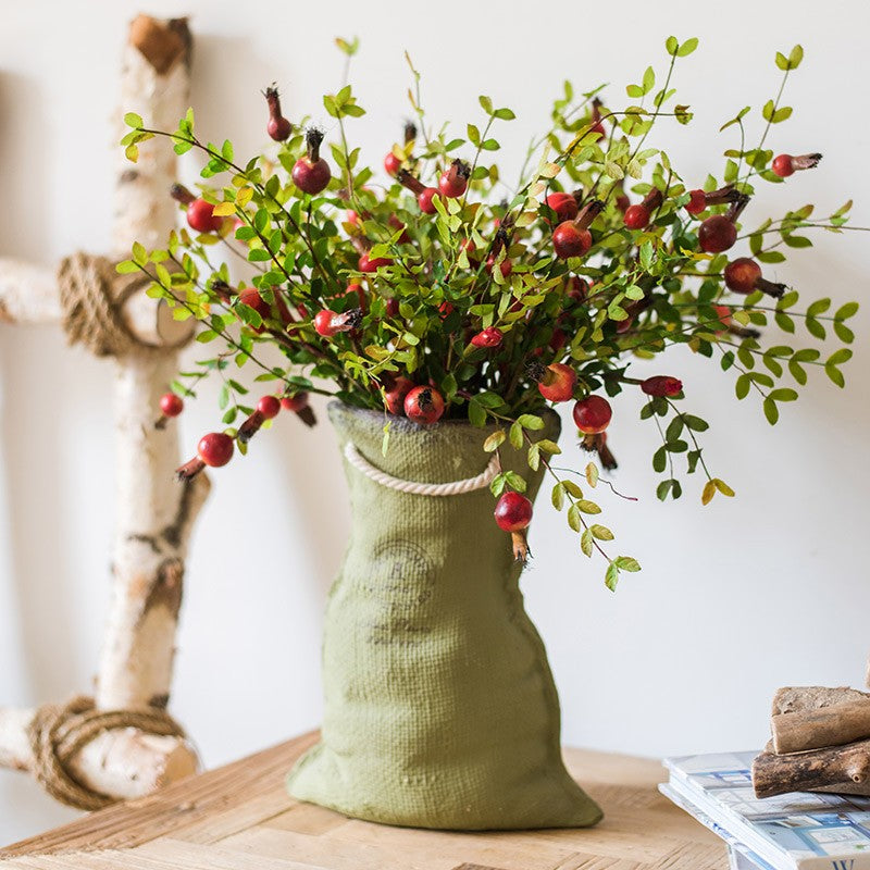 Pomegranate Branch, Beautiful Flower Arrangement Ideas for Home Decoration, Table Centerpiece, Artificial Fruit Plants, Spring Artificial Floral for Dining Room-ArtWorkCrafts.com