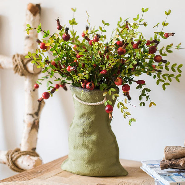 Pomegranate Branch, Beautiful Flower Arrangement Ideas for Home Decoration, Table Centerpiece, Artificial Fruit Plants, Spring Artificial Floral for Dining Room-ArtWorkCrafts.com