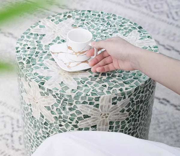 Modern Small Sofa Side Table, Unique Small End Table, Creative Coffee Table, Contemporary Round Side Table, Portable Casual Side Table-ArtWorkCrafts.com