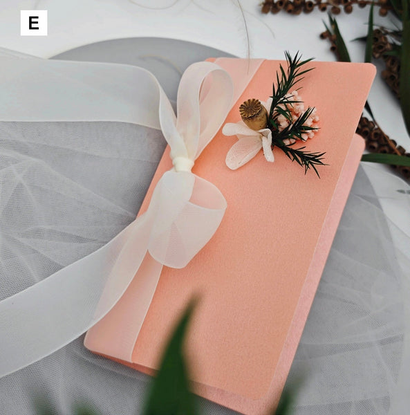 Creative Birthday Greeting Card, Unique Anniversary Greeting Card, Beautiful Valentine's Day Greeting Card, Wedding Greeting Card, Original Handmade Dried Flower Bowknot Greeting Cards-ArtWorkCrafts.com