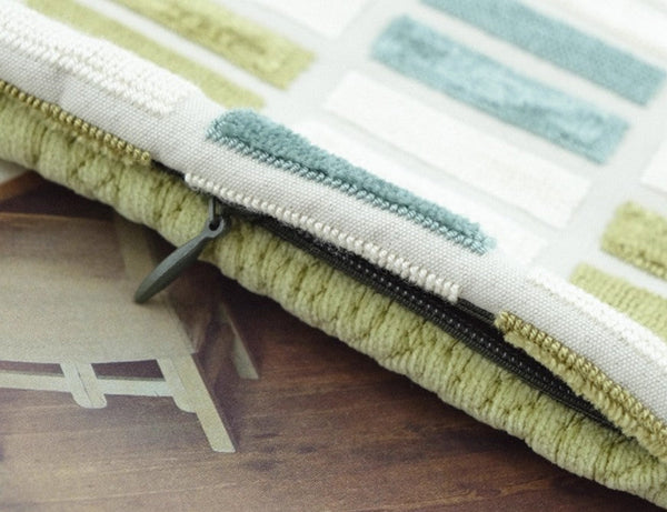 Modern Throw Pillows, Green Modern Sofa Pillows, Large Square Pillows, Decorative Pillows for Couch, Decorative Throw Pillows for Living Room Couch-ArtWorkCrafts.com