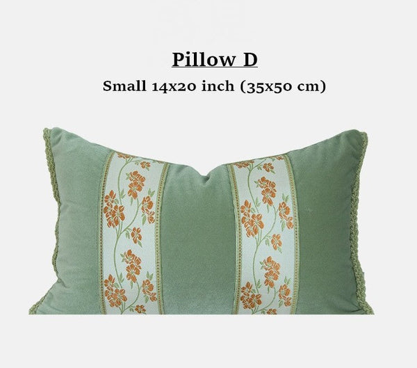 Decorative Pillows for Bed, Living Room Decorative Pillows, Modern Decorative Cushions, Decorative Pillow Arrangement Ideas for Interior Design, Embroidered Floral Bird Pattern Pillow Covers-ArtWorkCrafts.com