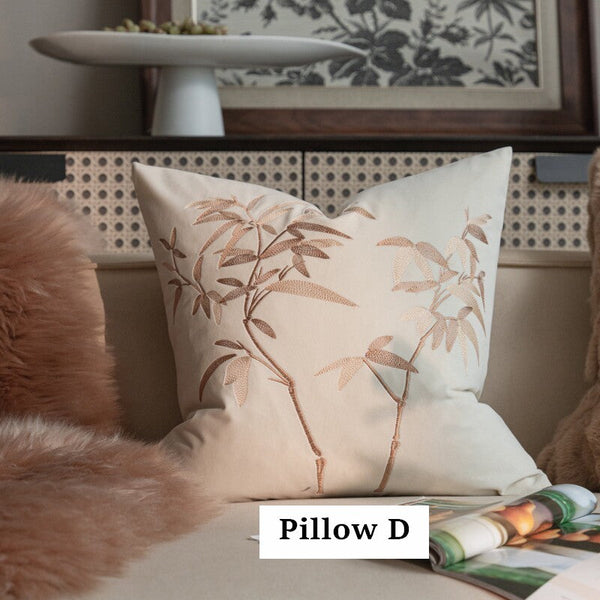 Decorative Pillow Arrangement Ideas for Couch, Modern Decorative Pillows for Bedroom, Embroidered Butterfly Pillow Covers, Large Decorative Throw Pillows for Living Room-ArtWorkCrafts.com