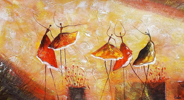 Modern Acrylic Painting, Ballet Dancer Painting, Bedroom Canvas Painting, Original Painting, Abtract Painting for Sale