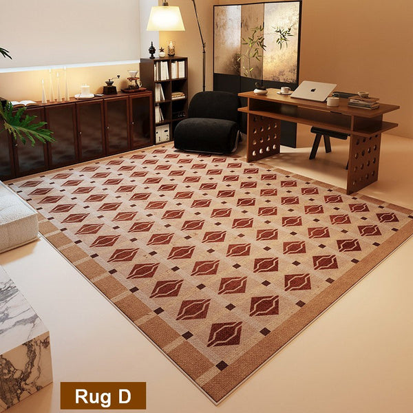 Colorful Modern Rugs for Living Room, Geometric Modern Rugs for Dining Room, Mid Century Modern Rugs, Contemporary Abstract Rugs under Coffee Table-ArtWorkCrafts.com