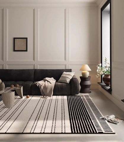 Large Abstract Rugs for Living Room, Extra Large Modern Area Rugs, Geometric Contemporary Modern Rugs Next to Bed