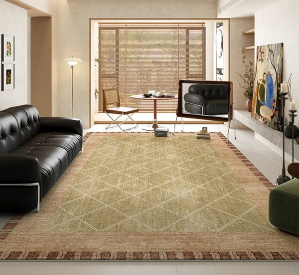 Modern Rugs for Living Room, Geometric Modern Rug Ideas for Living Room, Mid Century Contemporary Area Rugs-ArtWorkCrafts.com