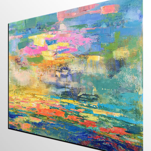 Abstract Acrylic Painting, Contemporary Modern Art, Modern Canvas Painting, Custom Abstract Painting for Living Room-ArtWorkCrafts.com