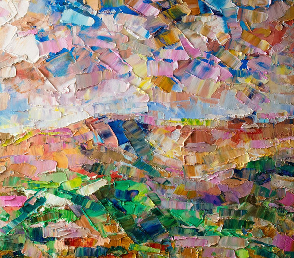 Heavy Texture Painting, Autumn Mountain Painting, Landscape Painting, Custom Large Canvas Art