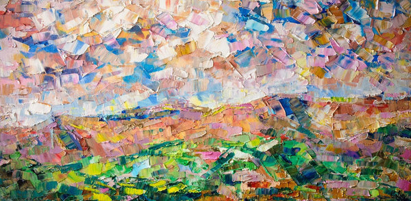 Heavy Texture Painting, Autumn Mountain Painting, Landscape Painting, Custom Large Canvas Art