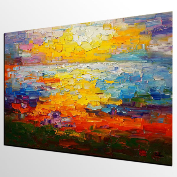Large Canvas Art, Abstract Painting, Impasto Art, Canvas Oil Painting, Custom Extra Large Painting-ArtWorkCrafts.com