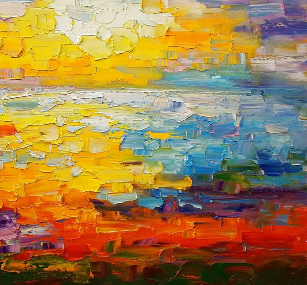 Large Canvas Art, Abstract Painting, Impasto Art, Canvas Oil Painting, Custom Extra Large Painting-ArtWorkCrafts.com
