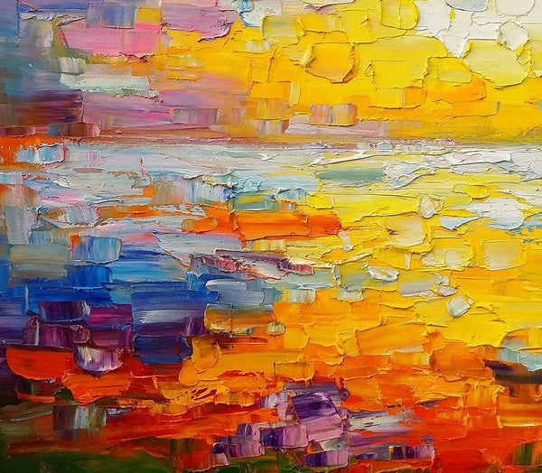 Large Canvas Art, Abstract Painting, Impasto Art, Canvas Oil Painting, Custom Extra Large Painting-ArtWorkCrafts.com