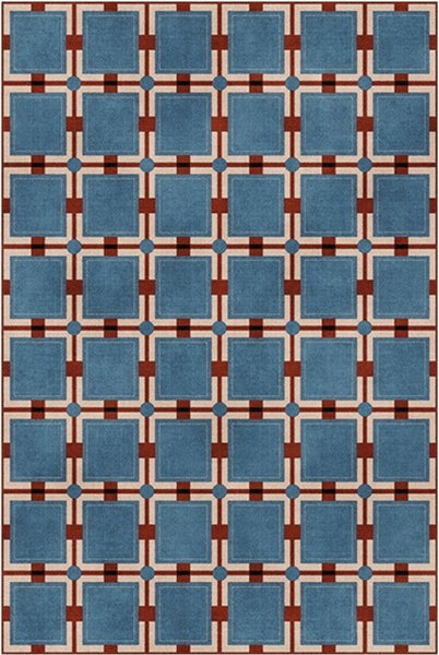 Modern Blue Rug for Living Room, Bedroom Modern Floor Rugs, Mid Century Contemporary Rugs under Sofa, Large Area Rugs for Office-ArtWorkCrafts.com