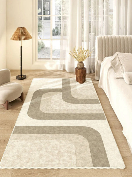 Modern Rugs under Dining Room Table, Abstract Modern Rugs for Living Room, Simple Geometric Carpets for Kitchen, Contemporary Modern Rugs Next to Bed-ArtWorkCrafts.com