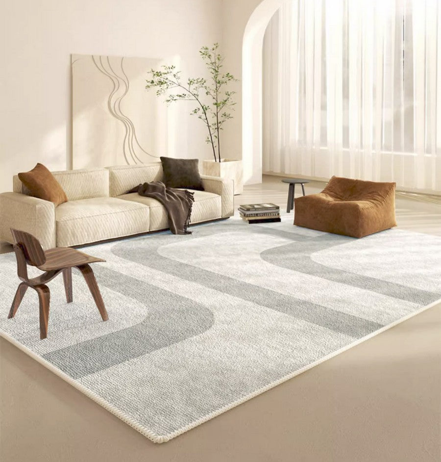 Abstract Modern Rugs for Living Room, Modern Rugs under Dining Room Table, Simple Geometric Carpets for Kitchen, Contemporary Modern Rugs Next to Bed-ArtWorkCrafts.com