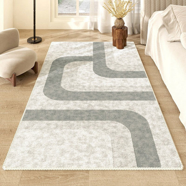 Abstract Modern Rugs for Living Room, Modern Rugs under Dining Room Table, Simple Geometric Carpets for Kitchen, Contemporary Modern Rugs Next to Bed-ArtWorkCrafts.com