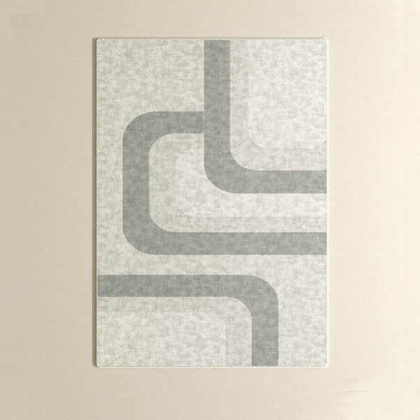 Abstract Modern Rugs for Living Room, Modern Rugs under Dining Room Table, Simple Geometric Carpets for Kitchen, Contemporary Modern Rugs Next to Bed-ArtWorkCrafts.com