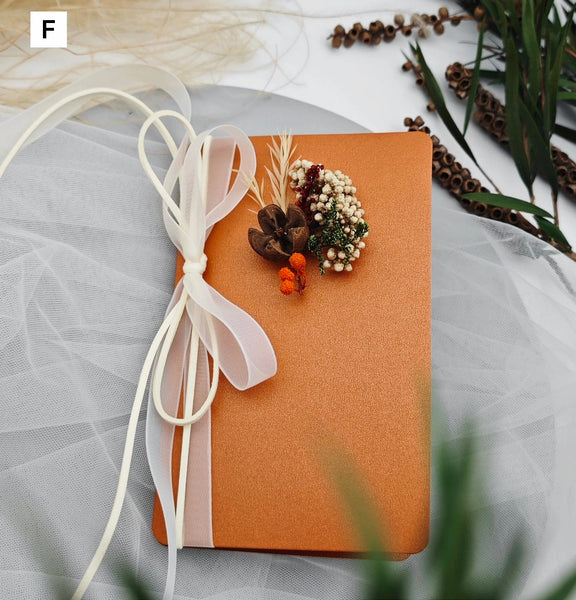 Original Handmade Anniversary Greeting Card, Creative Birthday Greeting Card, Beautiful Valentine's Day Greeting Card, Unique Wedding Greeting Card, Dried Flower Bowknot Greeting Cards-ArtWorkCrafts.com