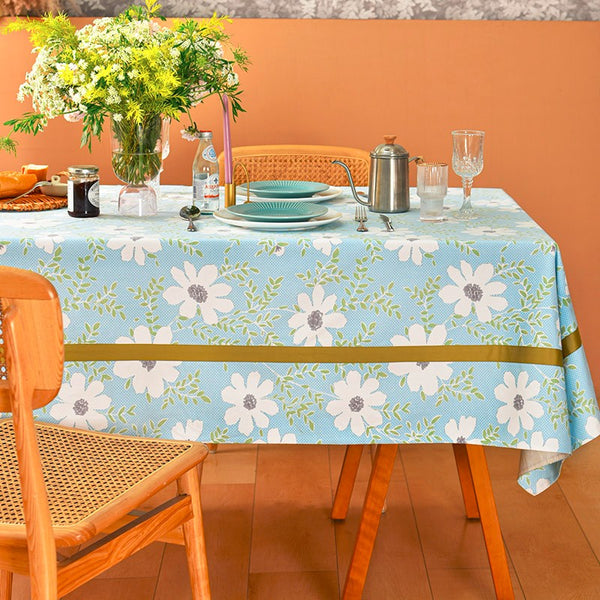 Modern Table Cloths for Dining Room, Farmhouse Cotton Table Cloth, Kitchen Rectangular Table Covers, Square Tablecloth for Round Table, Wedding Tablecloth-ArtWorkCrafts.com