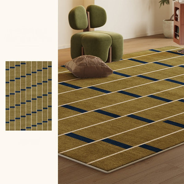 Large Modern Rugs for Living Room, Mid Century Modern Rugs for Bedroom, Abstract Geometric Modern Rugs, Green Modern Rugs for Dining Room-ArtWorkCrafts.com