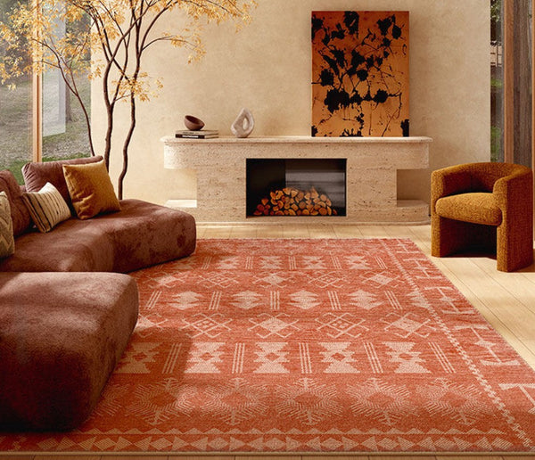 Modern Rugs for Living Room, Mid Century Area Rugs for Bedroom, Large Contemporary Area Rugs for Dining Room-ArtWorkCrafts.com