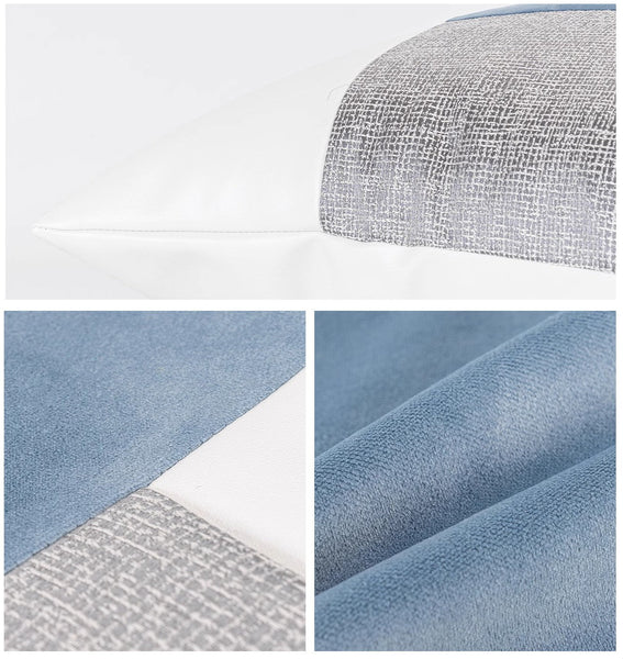 Sky Blue Abstract Contemporary Throw Pillow for Living Room, Modern Sofa Throw Pillows, Large Decorative Throw Pillows for Couch-ArtWorkCrafts.com