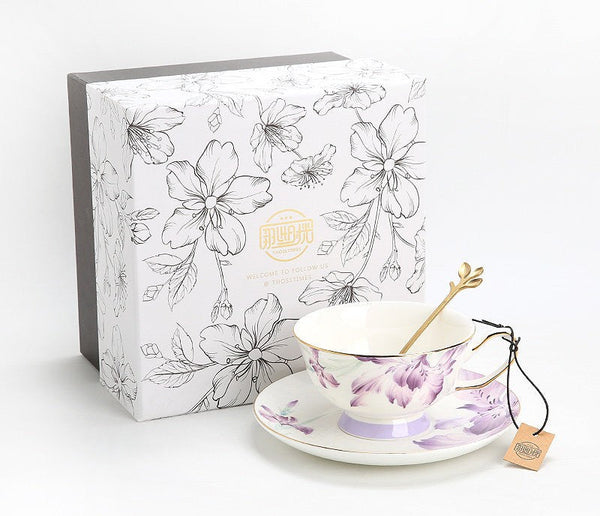 Porcelain Coffee Cup, Ceramic Tea Cup Set, Luxury Tea Cup with Saucer, Elegant Coffee Cup, Porcelain Tea cups, British Tea Cup Set, Afternoon Tea Cup with Saucer Set-ArtWorkCrafts.com