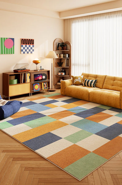 Unique Modern Living Room Rug Ideas, Geometric Carpets for Living Room, Abstract Modern Rugs, Colorful Contemporary Area Rugs, Modern Carpets for Bedroom