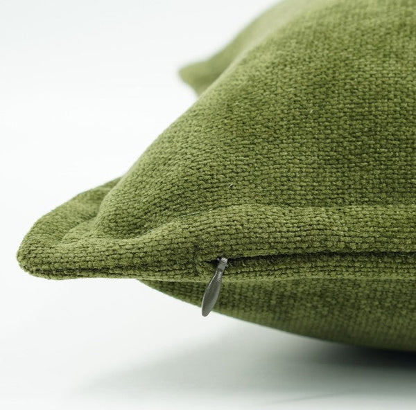 Large Throw Pillow for Interior Design, Simple Decorative Throw Pillows, Large Green Square Modern Throw Pillows for Couch, Contemporary Modern Sofa Pillows-ArtWorkCrafts.com