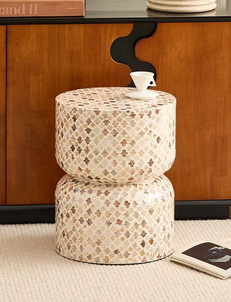 Elegant Small End Table, Modern Side Table, Contemporary Bedside Table, Bedside Small Side Table, Creative Coffee Table, Contemporary Side Table, Portable Casual Side Table, Shell Small Sofa Side Table-ArtWorkCrafts.com
