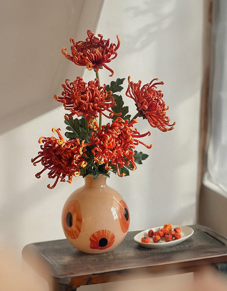 Glass Bud Vases, Handmade Vintage Glass Flower Vases, Water Holding Flower Vases, Flower Vases on Table