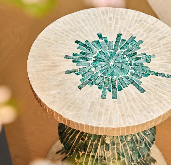 Modern Side Table, Shell Small Sofa Side Table, Contemporary Bedside Table, Bedside Small Side Table, Small End Table, Portable Casual Side Table, Creative Coffee Table, Contemporary Side Table-ArtWorkCrafts.com
