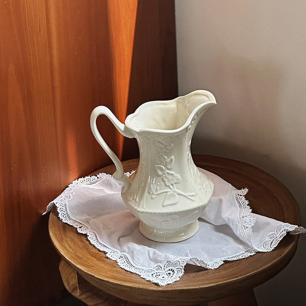 Small Flower Vases on Table, Rustic Porcelain Flower Vases, Ceramic Bud Vases, Handmade Water Holding Flower Vases-ArtWorkCrafts.com