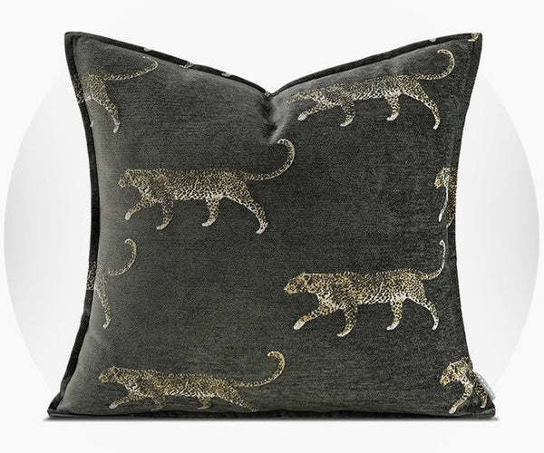Cheetah Modern Pillows for Couch, Large Modern Sofa Pillow Cases, Decorative Pillow Covers, Abstract Decorative Throw Pillows for Living Room-ArtWorkCrafts.com
