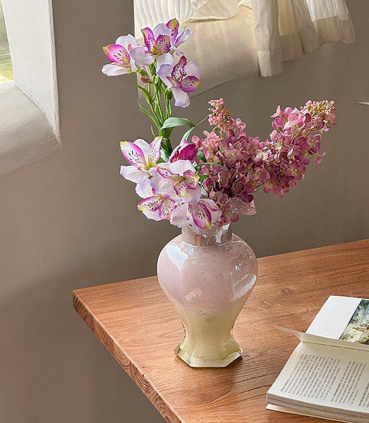 Water Holding Flower Vases, Glass Bud Vases, Bouquet Flower Vase, Vintage Glass Flower Vases, Handmade Flower Vases on Table-ArtWorkCrafts.com