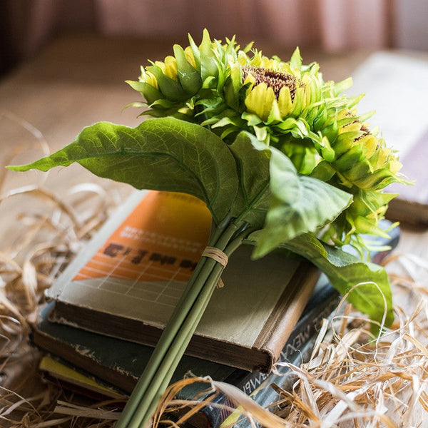 Unique Flower Arrangement for Home Decoration, A Bunch of Sunflowers, Bedroom Flower Arrangement Ideas, Beautiful Artificial Flowers for Living Room-ArtWorkCrafts.com